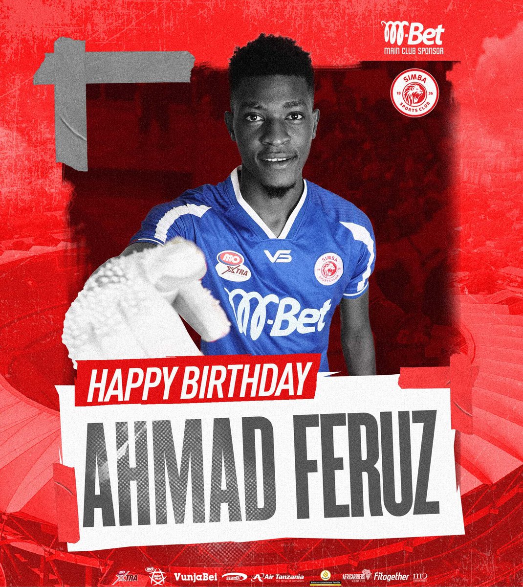 SimbaSCTanzania's tweet photo. Heri ya siku ya kuzaliwa kwa golikipa wetu Ahmad Feruz.

#NguvuMoja https://t.co/VZtvwgQeu7