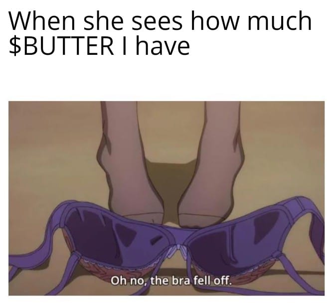 100_msk's tweet photo. So we know about @thebakerygg &amp;how everyone in web3 is trying to grind as much $BUTTER as possible for their upcoming mint! One of the most fun ways you can do that is by participating in "Profiteroll Game" in their discord. Made some memes about it that we all can relate with😂 https://t.co/3IQjhdWnzn