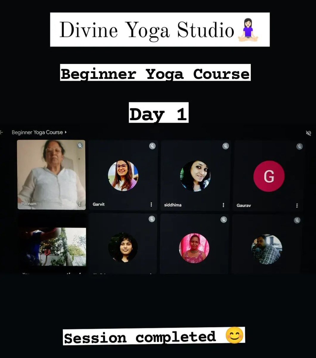Garriema9's tweet photo. Beginner Yoga Course- Day 1🥰 #divineyogwithgarima #MondayMotivation https://t.co/qQVw6r6L5t