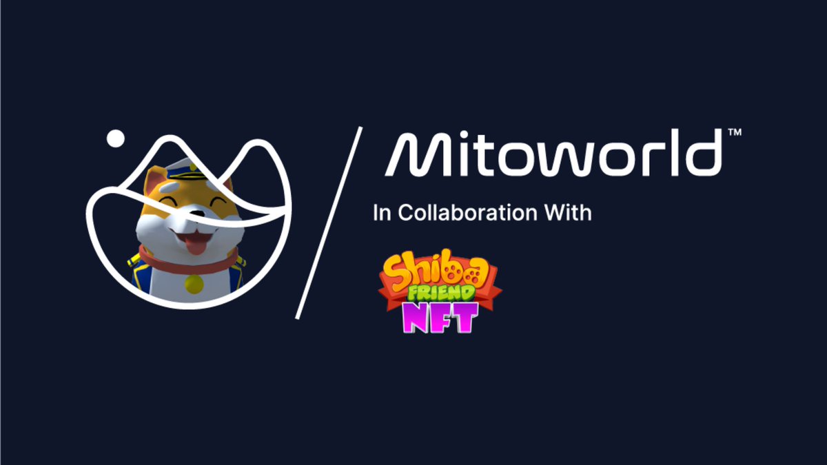 Mitoworld_io's tweet image. 🎉PARTNERSHIP ANNOUNCEMENT

Excited to have #Shibafriend as #Mitoworld’s official #partner! Visit their World to view their collection of 3D NFTs!

#SHIBAFRIEND is A #SocialFi &amp;amp; #SHIB Themed #Launchpad for #GAMEFI, #DEFI, #NFT, Merch, Movies &amp;amp; Comics #NFT for SHIB Communities