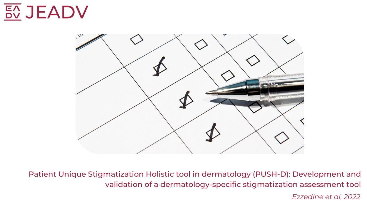 TheJEADV's tweet image. Did you know that PUSH-D allows a comprehensive view of the degree of #stigmatization in visible skin #disorders, as well as the comparability of stigmatization levels across various skin conditions. Read more👉bit.ly/3j7XZV3