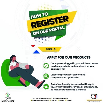 NYDARSA's tweet photo. Never miss out on opportunities!

Start the new week by registering and logging on to the NYDA ERP System.

Follow the 4 easy steps to help you get started.
Link to portal: https://t.co/diRhlwpnm3. 

#NewWeek #MondayMotivation #GetStarted #NYDA #Opportunities #SouthAfrica https://t.co/Qajwv3t8nb