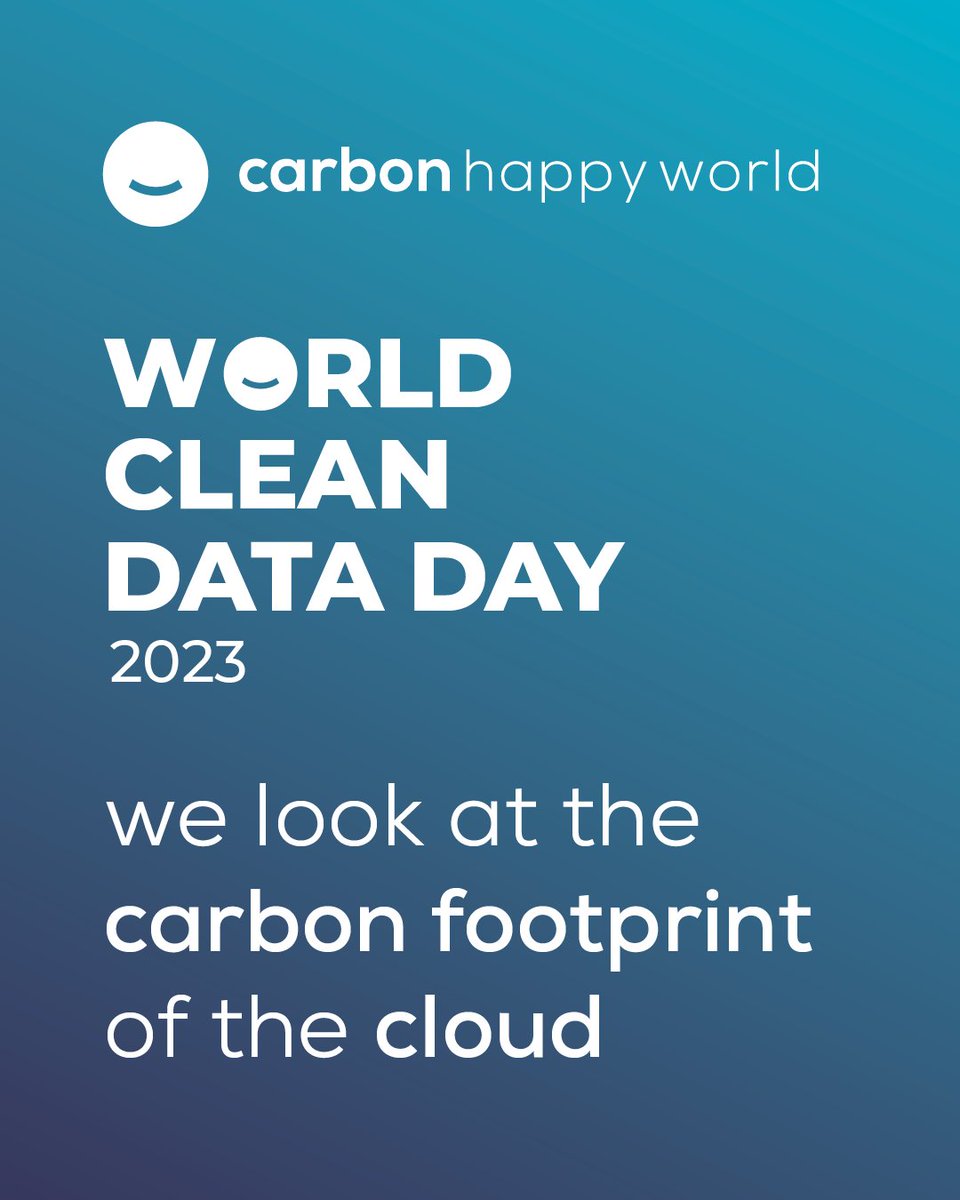 WeRCarbonHappy's tweet photo. "the cloud" is actually harming our planet a lot more than you think...☁️
Join us on 21st March for the worlds first ever world clean data day
Sign up to get involved: https://t.co/JhqydnCxZ6
#CarbonHAppyWorldCleanDataDay2023 #CleanDataForThePlanet #GoGreenGoDigital https://t.co/nP37G5gz7a