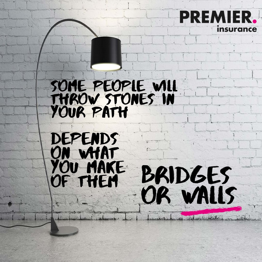 #motivationalmonday #bepremier #premierinsurance #quoteoftheday

Whether its a bridge or wall don't leave it uninsured.

Sorry bit of Insurance humour😅.

But seriously how would you apply this nugget of Wisdom today? Would love to hear your thoughts. 😊
