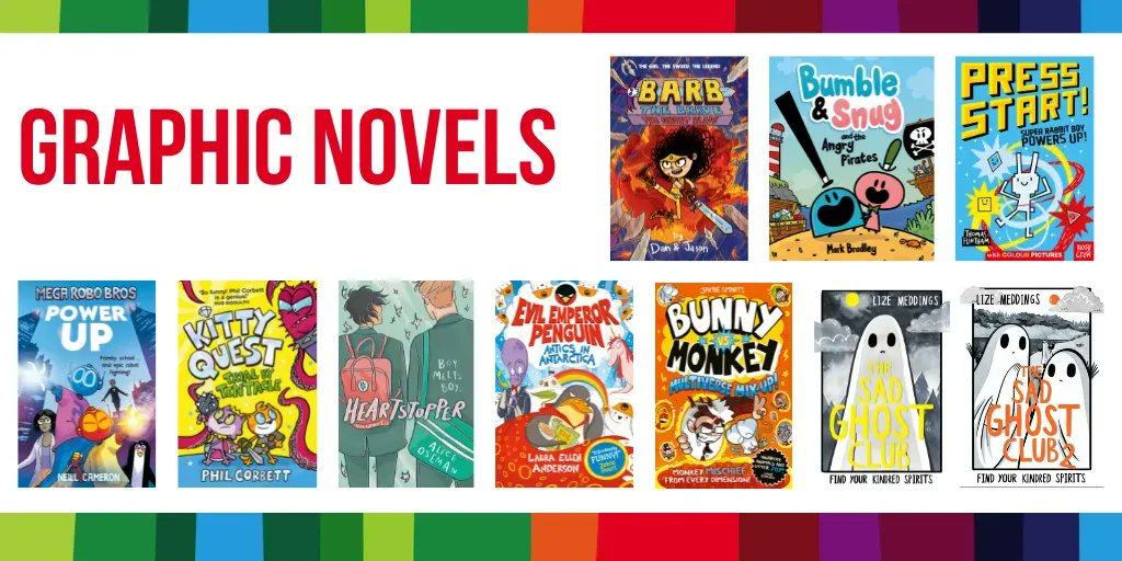 ⭐️BUNDLE GIVEAWAY⭐️

Win 10 great graphic novels!

There's something for everyone from emerging readers aged 6+ through to young adults. Check out the books here: bit.ly/3ayLgDD

To enter: RT, FLW &amp; tell us who would like to read these books?
UK only Ends 26/02