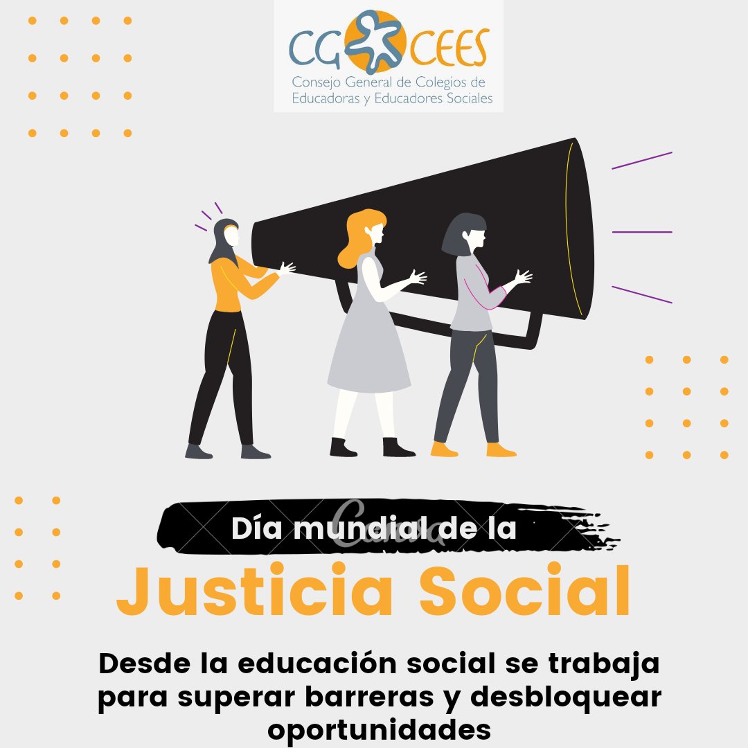 CGCEES's tweet photo. Hoy  #DíaMundialDeLaJusticiaSocial te invitamos a que nos digas que haces desde la educación social para favorecer la justicia social https://t.co/C49nW9MwLr