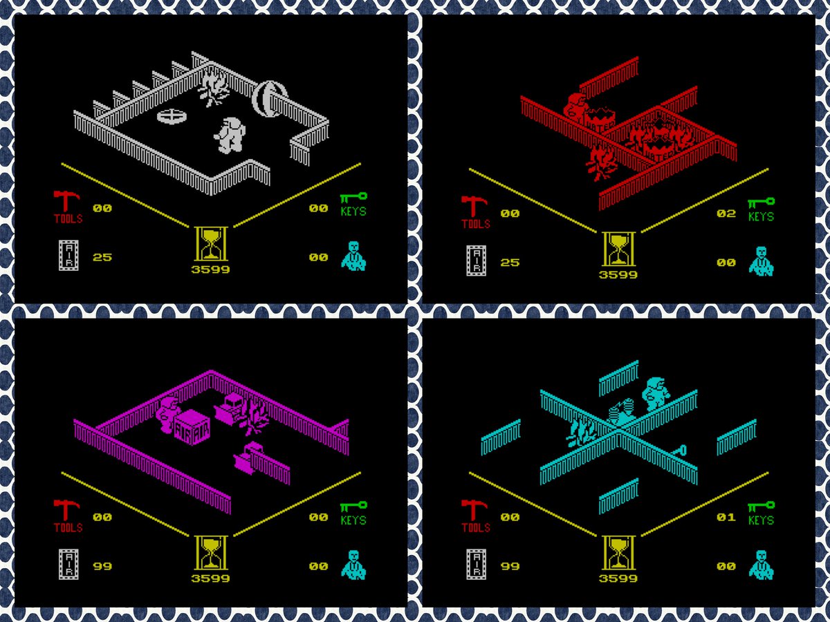 OldSchoolBooks1's tweet photo. Today's #retrogaming on the #ZXSpectrum #BigBadJohn, it's #Tynesoft the gift that just keeps on giving! It's a mod of Molecule Man . It lives up to it's name, it's sluggish, isometric and I just can't bring myself to like it , sorry Harry S Price, I did try! #nostalgia https://t.co/mcclUac18m