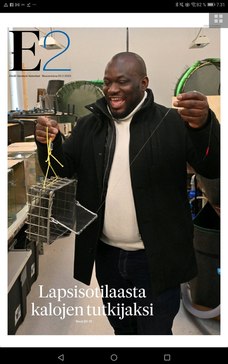 LBS (@lammistation) on Twitter photo Craig Primmer's and <a href="/LammiStation/">LBS</a>'s PhD student Paul Bangura had a big feature in <a href="/ESSonline/">ESS</a> and <a href="/hameensanomat/">Hämeen Sanomat</a> on his journey from Sierra Leone to a PhD student in Lammi. Paul has overcome many obstacles to realize his dream. <a href="/Bangurafish/">Paul Bangura</a> @FishConGen <a href="/helsinkiuni/">University of Helsinki</a> <a href="/BioEnvHelsinki/">BioEnvHelsinki</a> Craig Primmer's and <a href="/LammiStation/">LBS</a>'s PhD student Paul Bangura had a big feature in <a href="/ESSonline/">ESS</a> and <a href="/hameensanomat/">Hämeen Sanomat</a> on his journey from Sierra Leone to a PhD student in Lammi. Paul has overcome many obstacles to realize his dream. <a href="/Bangurafish/">Paul Bangura</a> @FishConGen <a href="/helsinkiuni/">University of Helsinki</a> <a href="/BioEnvHelsinki/">BioEnvHelsinki</a>