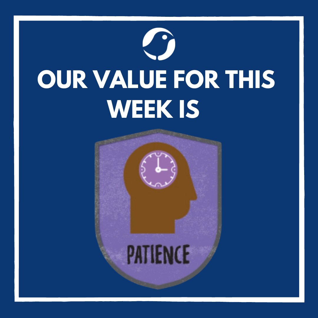 OUR VALUE FOR THIS WEEK IS PATIENCE.
When you teach learners patience, what do they learn?
📌To evaluate things with more perspective, without acting too quickly.
📌To be more polite.
📌Emotional stability.