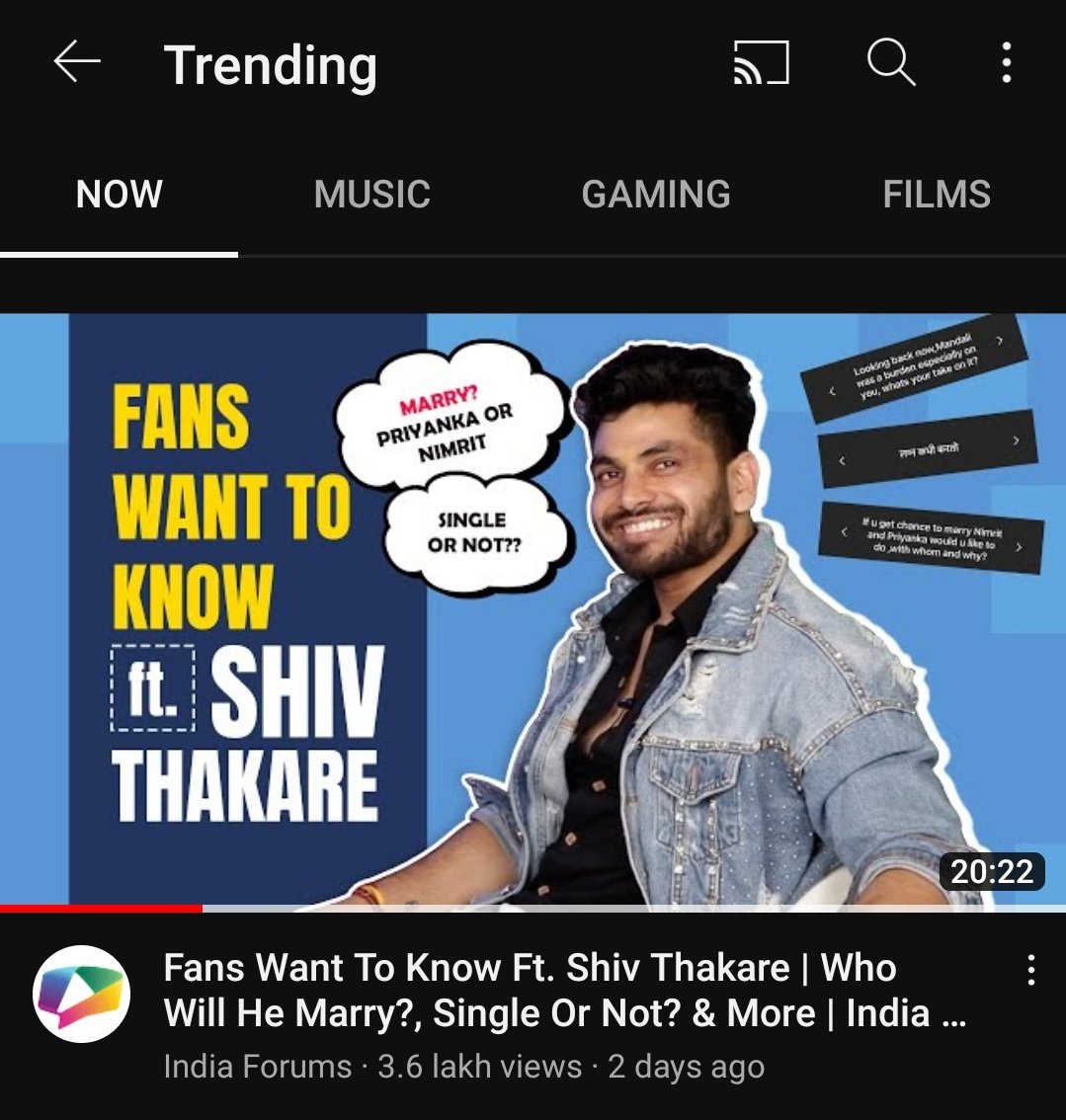 Ashi ✨ on X: 4 interviews trending at a same time Only Shiv Thakare things  🔥 Aur jin jinke naam liye hai in interviews me unke fans bhi khush ho jao  tumhare