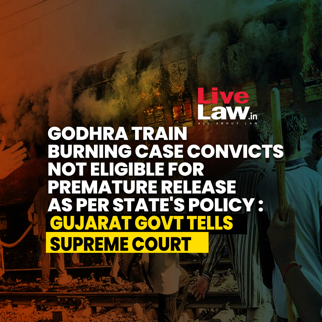 LiveLawIndia's tweet photo. The Supreme Court on Monday considered the bail applications filed by the convicts in the 2002 Godhra train burning case. 
Read more: https://t.co/R8vECyigGm
#SupremeCourt  #Godhra #GodhraRiots #supremecourtofindia https://t.co/aIxQ1xsqGV