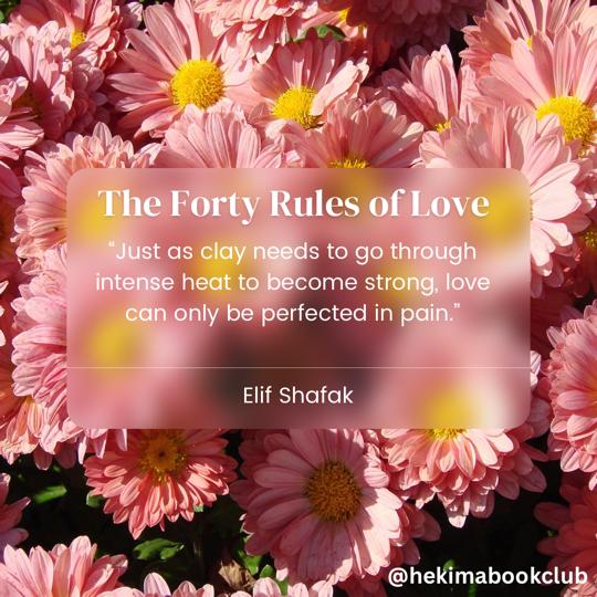 hekimabookclub's tweet image. #fortyrulesoflove