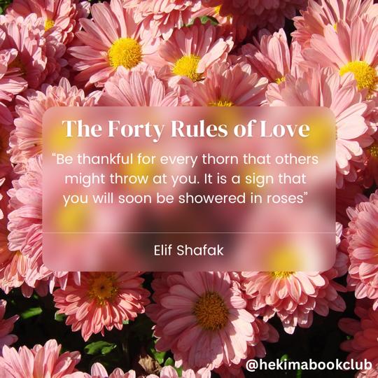 hekimabookclub's tweet image. #fortyrulesoflove