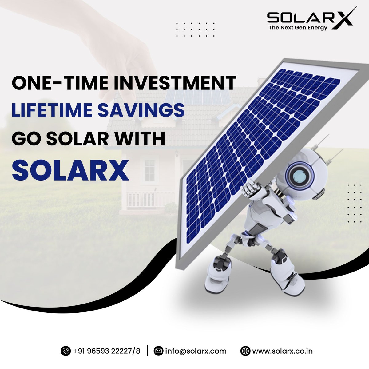 You can save money on your energy bills for the rest of your life by making a  #onetimeinvestment  in a #solarpanels system. It could be a wise financial choice that saves money over the long term and contributes to a future that is cleaner and more sustainable.
#SolarX  #GoSolar