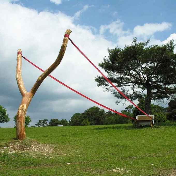 womensart1's tweet photo. 'Ejection seat' by Cornelia Konrads, contemporary German artist, known for her land art and site-specific art installations #womensart #Monday https://t.co/ov6mSOVDKU