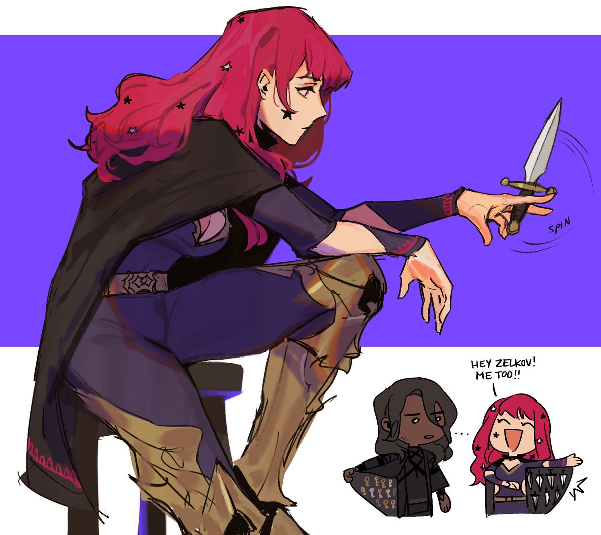 d4ggerfish's tweet photo. doodlin yunaka (+ zelkov. kind of) https://t.co/dfwjYGAwXE