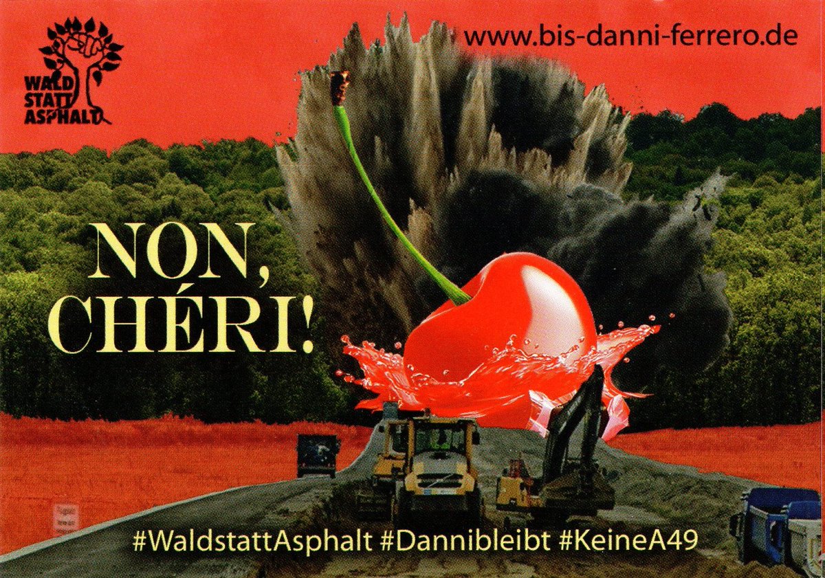 danni-lebt.de/widerstand/pre… Ferrero will sein Lager erweitern, sonst will es Arbeitsplätzen abbauen. Und die Arbeiten müssen Mitte diesen Jahres beginnen, sonst werden die 100 Millionen woanders investiert. Wenn das nicht nach Erpressung klingt ... #waldstattasphalt