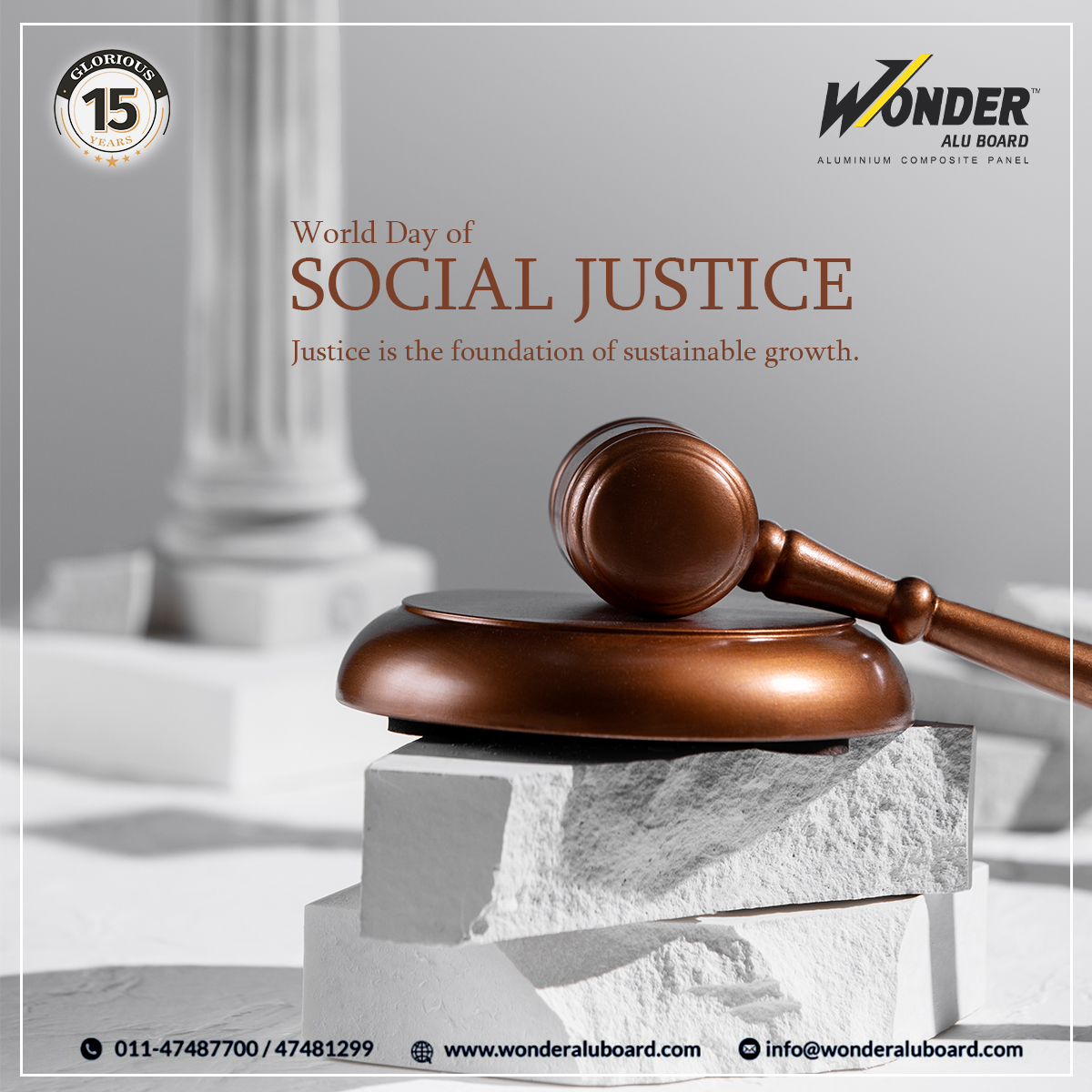 On this World Social Justice Day, Let's join hands to address the social issues that hinder growth and progress. 

World Social Justice Day!

#WonderAluBoard #ACP #SocialJusticeDay #JusticeForAll #EqualityAndJustice #TogetherForJustice #HumanRightsForAll #wonder #WonderACP