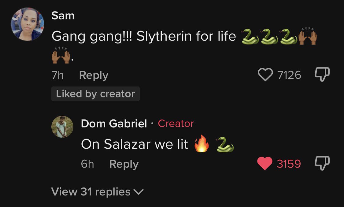 Don_tMindMe's tweet photo. Some of my fav hp tiktok comments https://t.co/l0bT7SA5fk