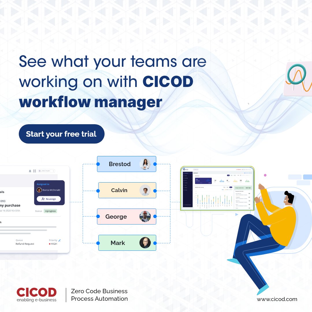 getcicod's tweet image. Get a handle on your team's tasks with CICOD Workflow Manager. Try it out now and see the difference it makes!
Get started for free
zcu.io/vs5W
#automation #workflowtool #generalmanager #operationsmanager #businessmanager #workflowmanager #insurance