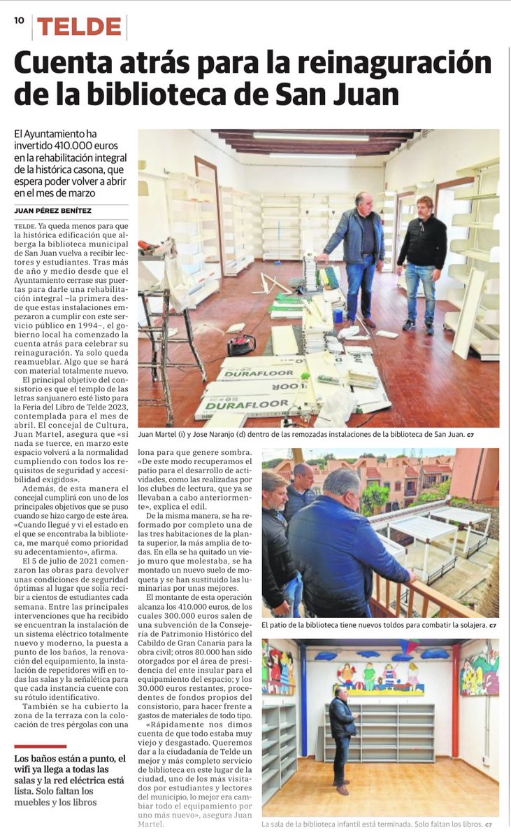 Las bibliotecas son realmente las puertas del futuro. <a href="/TeldeCultura/">Telde Cultura</a> <a href="/Ayun_Telde/">Ayuntamiento de Telde</a>