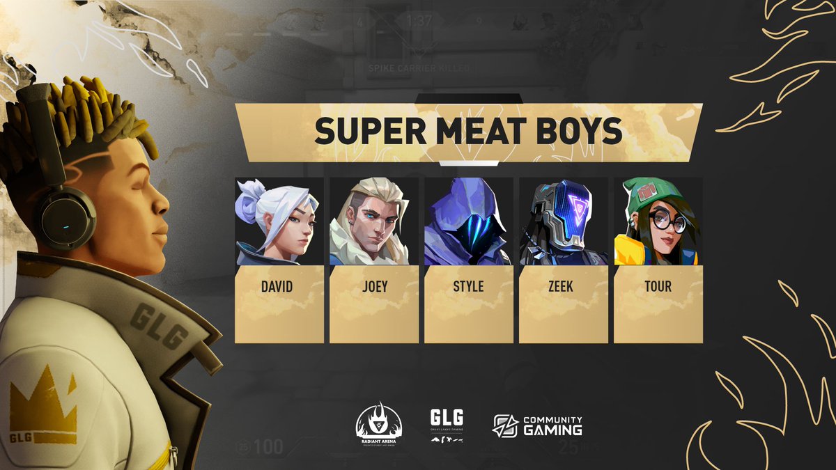 GLG | Great Lakes Garland (@glgaminglounges) on Twitter photo You better pound this meat before this meat pounds you👊
🔥<a href="/MeatBoysVal/">Super Meat Boys</a> has entered the #RadiantArena🔥
•Roster•
🥩@9DAVIDDD
🍖@t41ko
🥩@7styIe
🍖<a href="/Joey_valorant/">Joey</a>
🥩@77zeek
🏆<a href="/CommunityGaming/">Community Gaming</a>
📺Live Tuesday | Follow at twitch.tv/glgaminglounges You better pound this meat before this meat pounds you👊
🔥<a href="/MeatBoysVal/">Super Meat Boys</a> has entered the #RadiantArena🔥
•Roster•
🥩@9DAVIDDD
🍖@t41ko
🥩@7styIe
🍖<a href="/Joey_valorant/">Joey</a>
🥩@77zeek
🏆<a href="/CommunityGaming/">Community Gaming</a>
📺Live Tuesday | Follow at twitch.tv/glgaminglounges