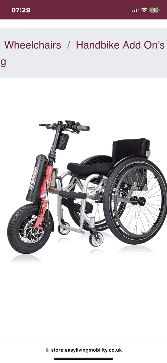 Fellow #wheelchairusers I need help. I’m looking to get a electric handbike/triride (not fussed on brand, only brand I know) for my manual wheelchair. Anyone got one? Know where I can get one for a good price, that isn’t too expensive in the UK? Prefer under £1000. TY😊