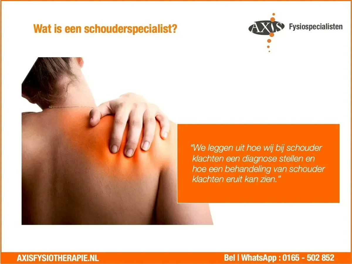 Wat is een #Schouderspecialist? Schouderklachten staan na pijn aan de rug hoog in de lijst van de meest voorkomende pijnklachten in het lichaam. Er zijn veel verschillende soorten schouderklachten en pijn in de schouder buff.ly/3exN0yN 
#Axisfysiotherapie