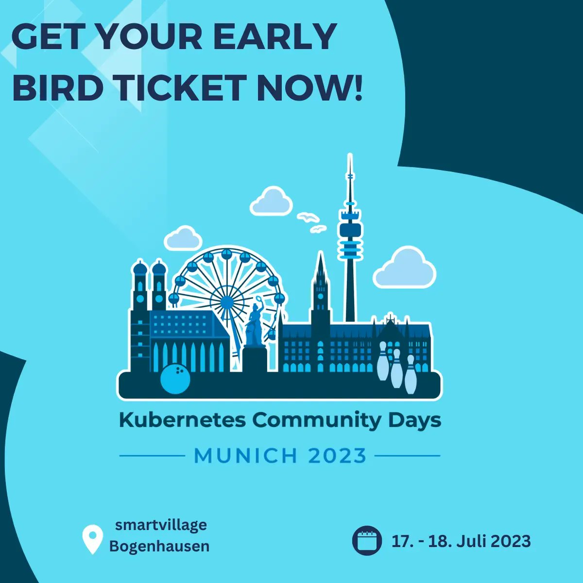 📢 Have you secured a spot for the #Kubernetes Community Days in Munich on 17-18 July 23 at the smartvillage Bogenhausen? It’s a great opportunity to network and exchange knowledge! Early Bird tickets are only available until March 31.
buff.ly/3RJMCQe 

#cloudnative #k8s