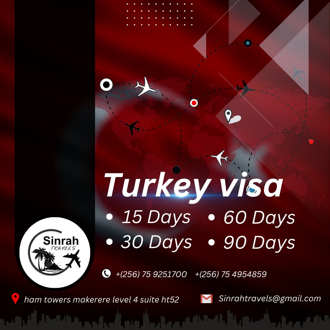 Planning to fly to turkey book your visa and ticket with sinrah travels #BAFTA2023