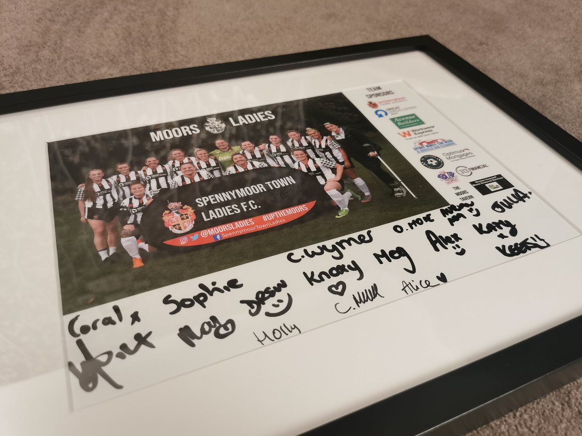 MoorsLadies's tweet photo. Just a reminder that anyone who buys a ticket for Friday's game online will be entered into a draw to win a signed and framed Moors Ladies picture.

Tickets are available now priced only £3 (Under 12's Free). ⬇️
https://t.co/GvnUEOtzzr https://t.co/lsX8nBTyAy