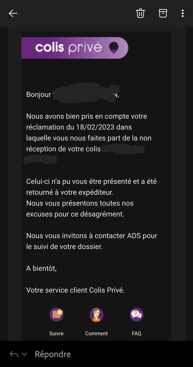 Lonely_GamerZ's tweet photo. #ColisPrive dans toutes sa splendeur ! Renvoyé chez l'expéditeur alors que je n'ai reçu aucun appel, aucun message, aucun mail.... 🙄
Et leur réponse à ma réclamation est encore plus drôle puisque je n'ai aucune du pourquoi ce soi-disant refus de ma part... bref... https://t.co/DOvKbXoALf