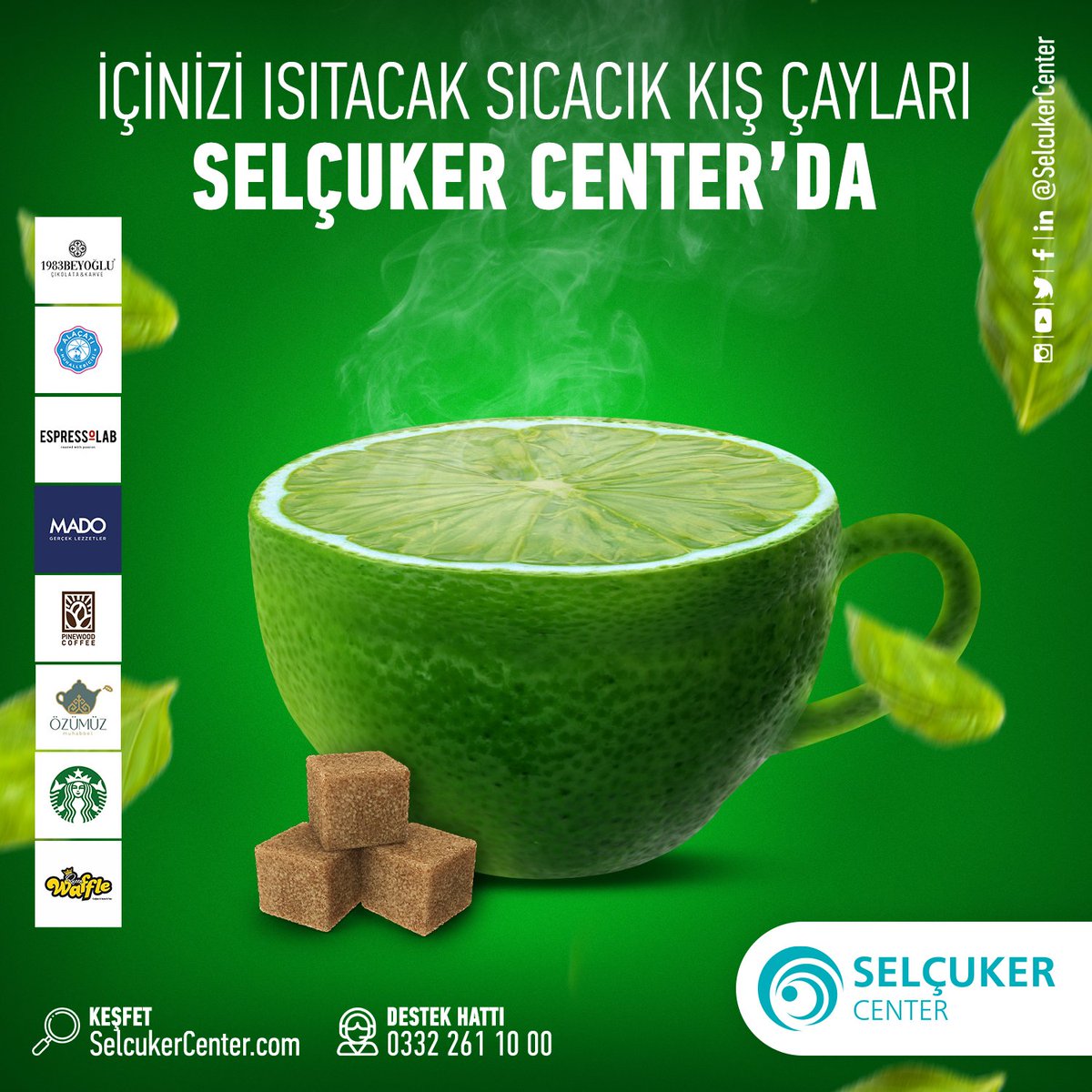 Soğuk kış aylarında içinizi ısıtacak, vitamin deposu, sıcacık kış çayları Selçuker Center'da 🍵

#Selçukerdeyiz #Konya #SelçukerCenter #AVM #Selçuklu #Alışveriş #1983Beyoğlu #Alaçatı #EspressoLab #MADO #ÖzümüzMuhabbet #PineWood #Starbucks #WaffleQueen