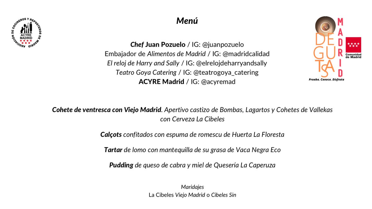 🍽️ Todo listo para recibir mañana en DegustaMadrid, organizado por la <a href="/ComunidadMadrid/">Comunidad de Madrid</a> , a la Asociación de Guías Turísticos Oficiales de Madrid (<a href="/APITMadrid/">APITMadrid</a> ) con productores, producto, cocineros e investigadores: <a href="/medioambientecm/">Medio Ambiente▪️Comunidad de Madrid</a> medioambientecm