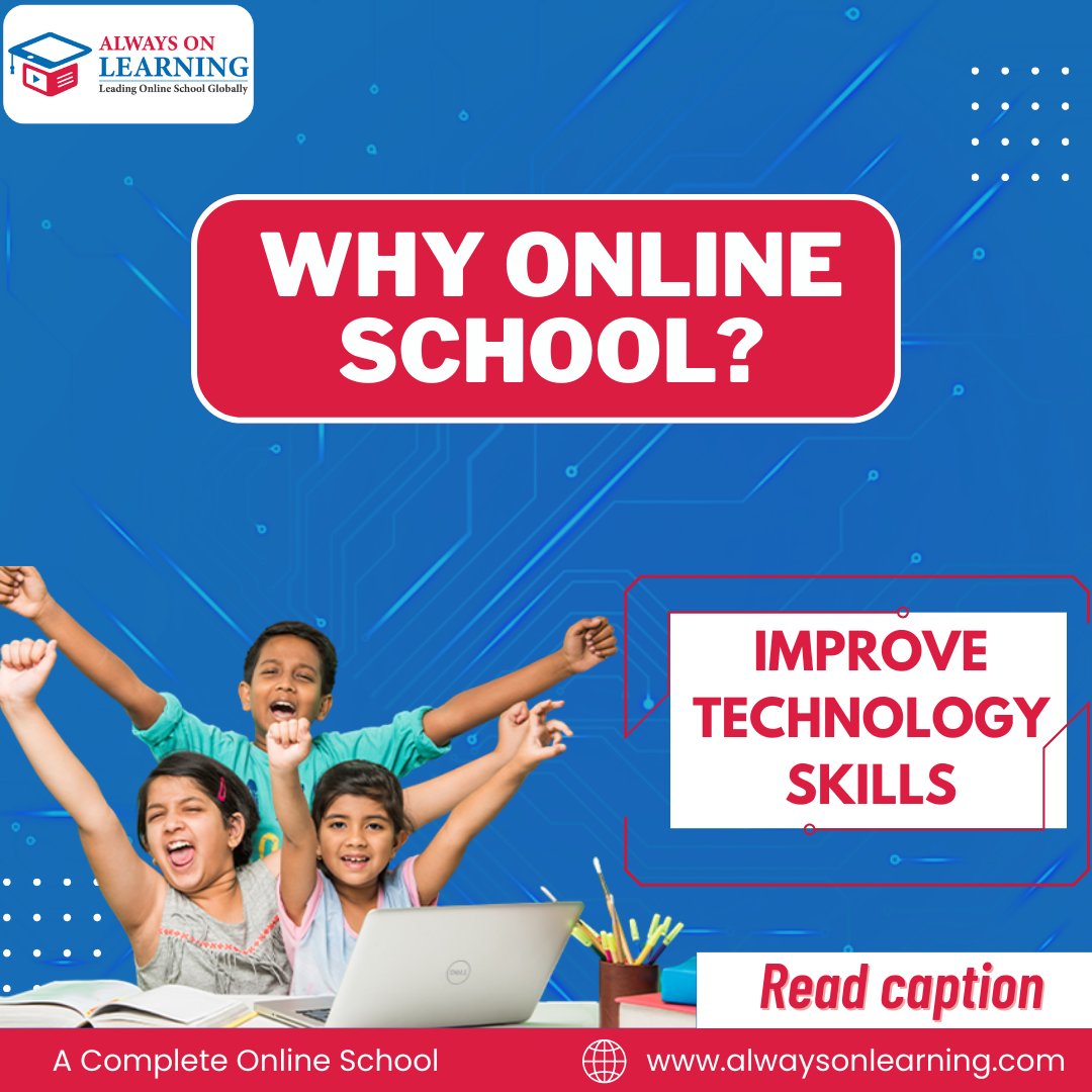 SchoolAol's tweet photo. Online schooling requires students to use technology on a daily basis, which can help them develop important tech skills that are in high demand in today's job market.
Unleash the tech-savvy in your child! 
Give your child the gift of a well-rounded education
Enroll now! https://t.co/xbop4id2Bq