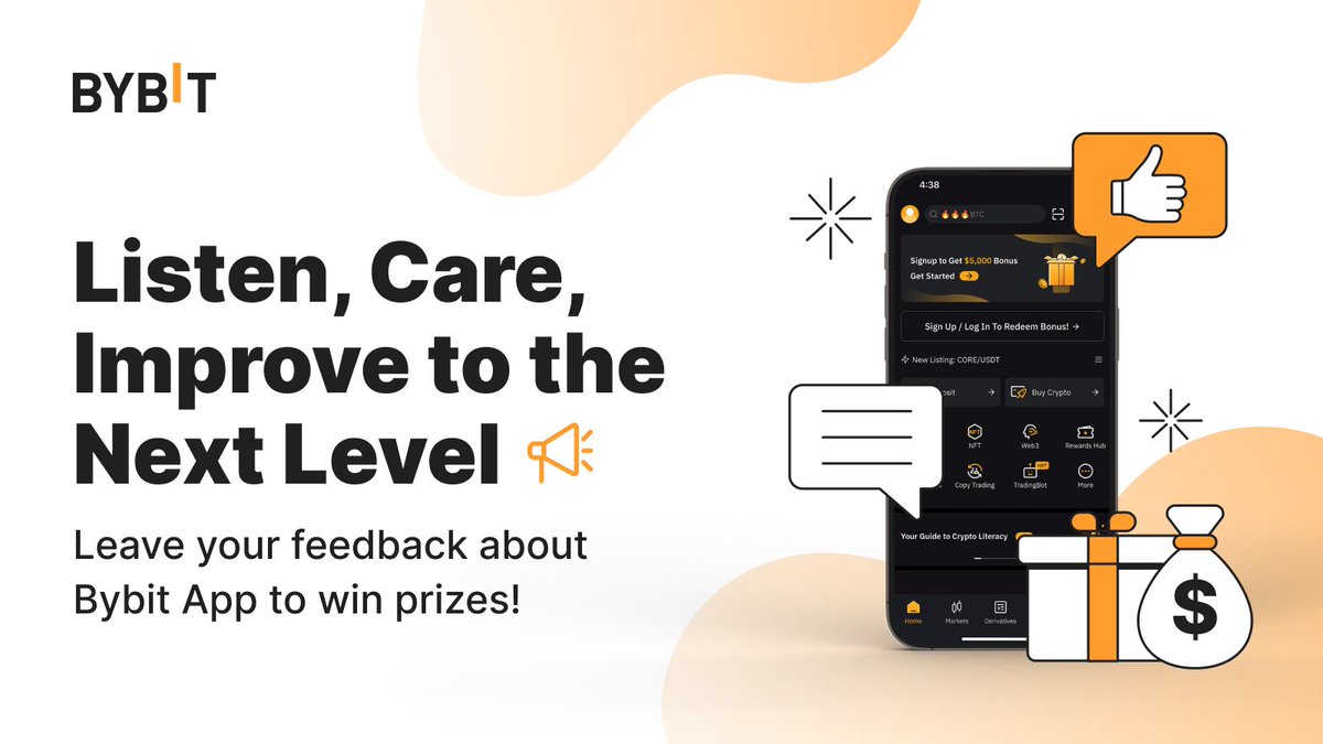 Bybit_Official's tweet image. 📱 We want to listen what you have to say about our #Bybit app!

Here&apos;s your chance to win an iPhone and trading fee discounts.

All you have to do is: 
1️⃣ Leave your feedback on App Store / Google Play
2️⃣ Like and retweet this tweet

Full details here: i.bybit.com/ab1VrizT