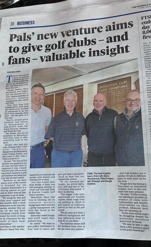 Giving back to golf, golfers and golf clubs. It is really that straightforward!