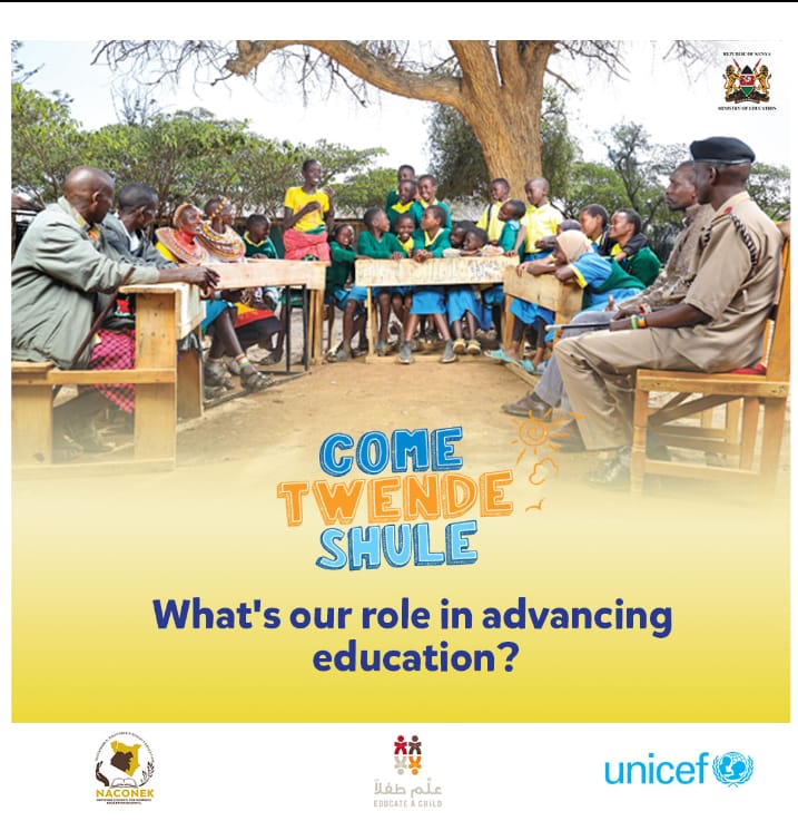 As community members, what can we do to support our children’s rights to education and create a friendly learning environment?
Join us on #MakalaYaTumaini every Thursday.

#ComeTwendeShule
@UNICEFKenya
@CBCC_Africa 
@DigiRedio 
@KenyaRedCross