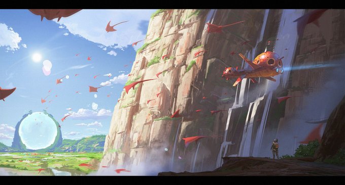 「fantasy waterfall」 illustration images(Latest)