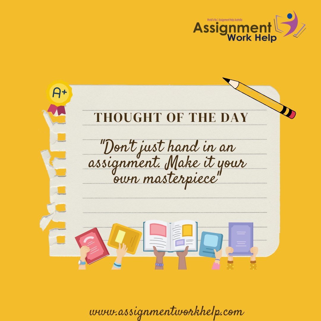 AWorkhelp's tweet image. Make Your Assignment A Masterpiece With Our Assignment Help.
#onlineassignment #assignmentservice #domyhomeworkforme #homeworkhelp #assignmentforstudents #assignmentworkhelp #thoughtoftheday #motivation