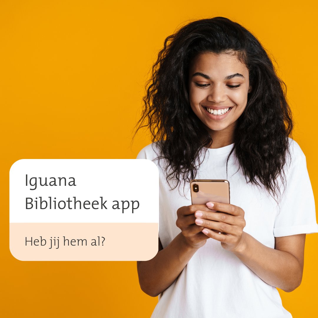 💡Wist je dat de #BibliotheekEnschede een #app heeft? In de Iguana Bibliotheek app kun je ons aanbod bekijken, boeken reserveren en je geleende #boeken verlengen. Daarnaast vind je in deze app ook je lenerspas👍✔️ 

Download hier de app! 👉 bit.ly/3UVQ9LN 

#biebenschede