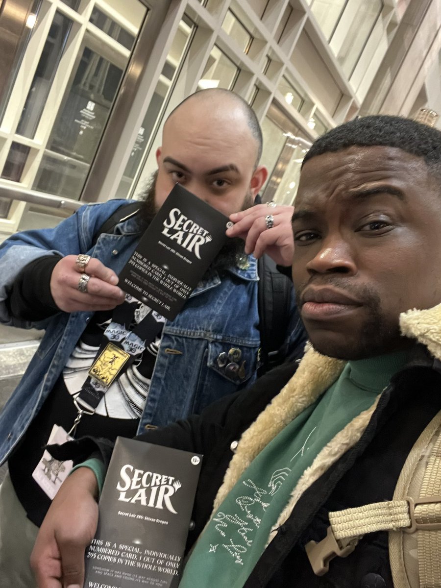 nyriqking's tweet photo. From glorious games with Joe @RngGamezTCG  to the insightful information from @Ilvaldi guiding us to greatness. Then going to the overcharged positive vibes of #themagicdaddy @Josh_M_M_M a key element for #MTGPhilly good vibes. @tronisbad #wetheones ☝🏿 https://t.co/MLk7Z8Cw7H