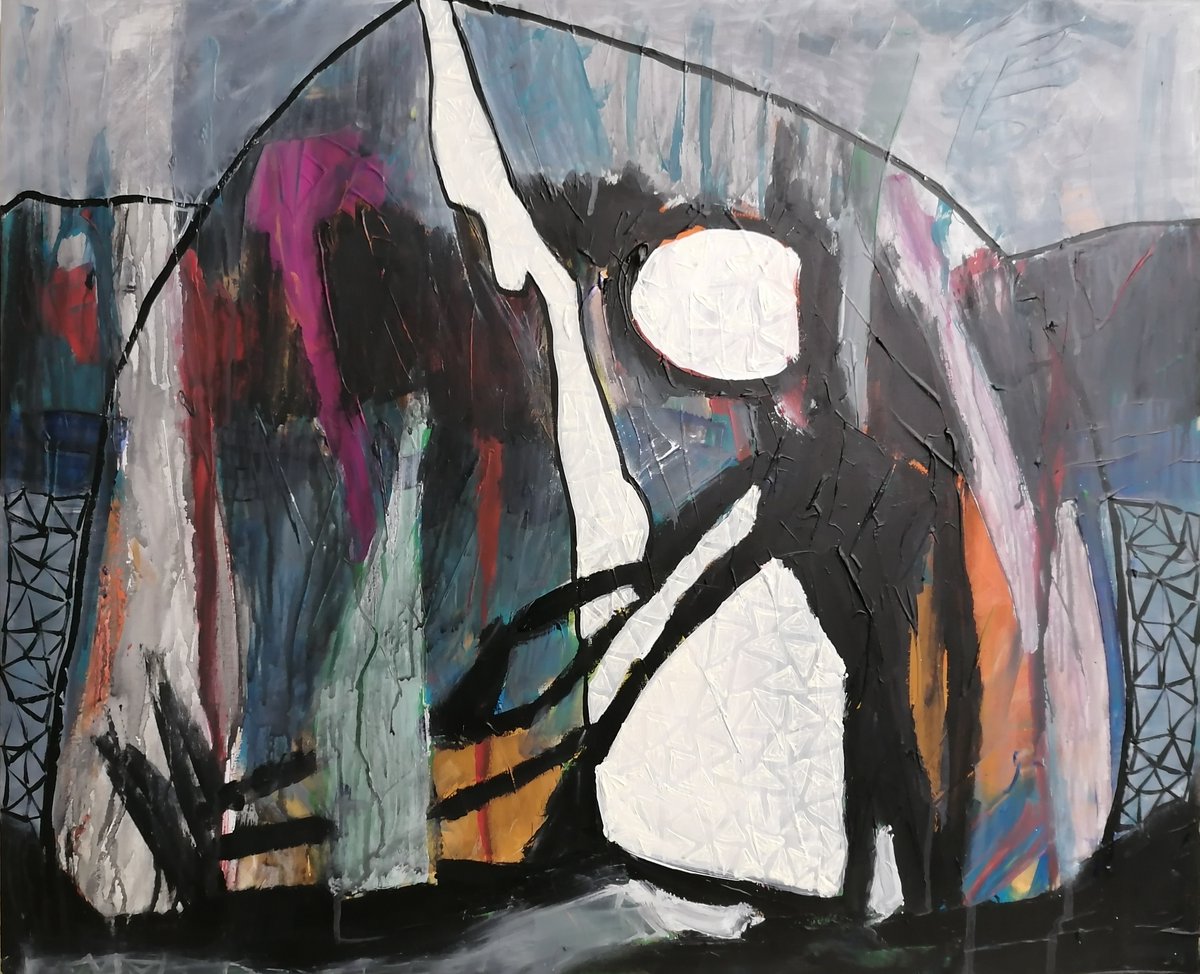 Painting (M. Sager, 2023. Acrylic on wood panel, 65 x 54 cm) mathias-sager.com/2023/02/19/pai… 

#art #modernart #contemporaryart #painting #acrylicpainting #modernabstract #abstract #artist #painter #Bewusstseinsintelligenz #awarenessintelligence