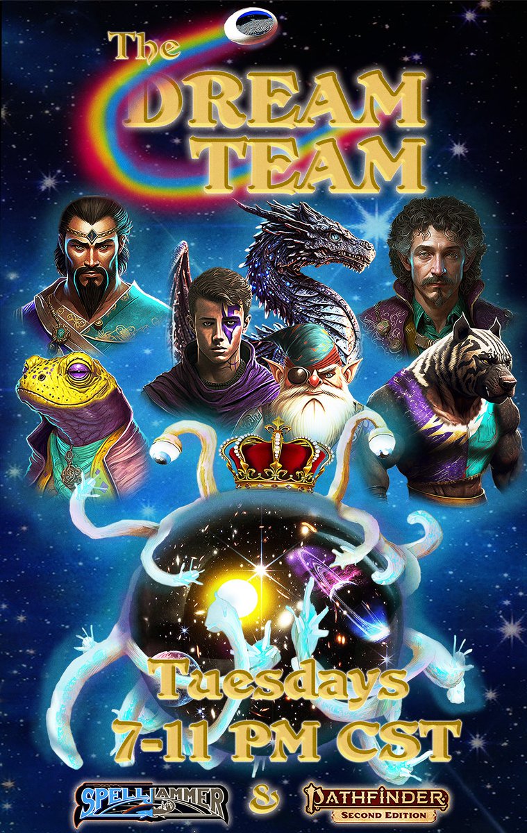 PaladinArchives's tweet photo. Dream Team episode two is coming sooner than you think! Hope to see you there, bring your #synthwaves #dice #space rompers and a whole lot of #daddy energy
https://t.co/DrL9fuLQwS https://t.co/TYMA8wA52p