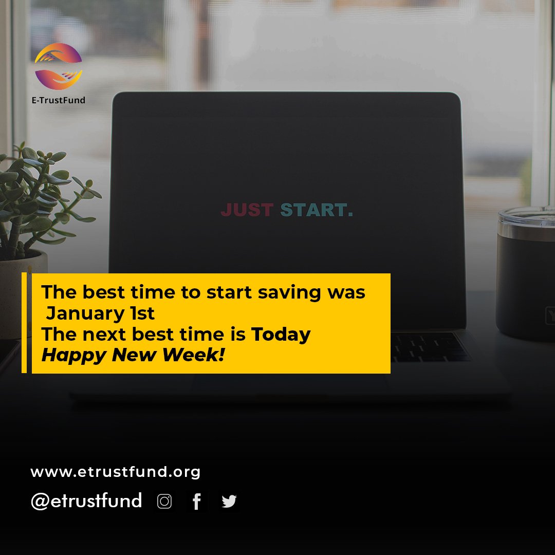 etrustfund's tweet photo. There's no better time to save than Now!
Automate your savings with E-Trustfund and have access to amazing benefits.

Visit https://t.co/I9WY6DPXfW to get started

Happy New week
#Etrustfund #save #earn #accessloans #network #savingsgoals https://t.co/pr2yAl1mMh