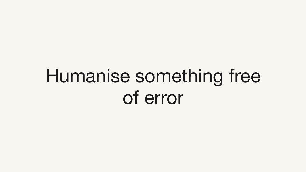 hipgnosisart's tweet photo. Humanise something free of error
#ObliqueStrategies #mondaythoughts #CreativeInspiration #LateralThinking #IntuitiveThinking  #DesignThinking #MindsetShift  #BreakConventions #Creativity #Inspiration #CreativeMinds #InnovativeApp #ThinkOutsideTheBox https://t.co/dUnDMM428M