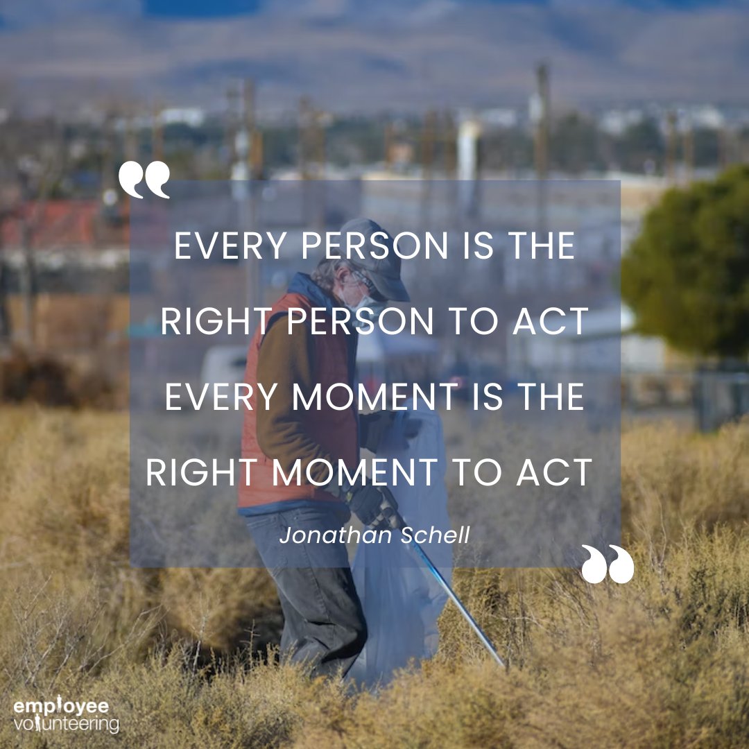 𝗠𝗼𝗻𝗱𝗮𝘆 𝗠𝗼𝘁𝗶𝘃𝗮𝘁𝗶𝗼𝗻
“Every person is the right person to act. Every moment is the right moment to act” - Jonathan Schell 

#mondaymotivation #volunteering #employeevolunteering #csr