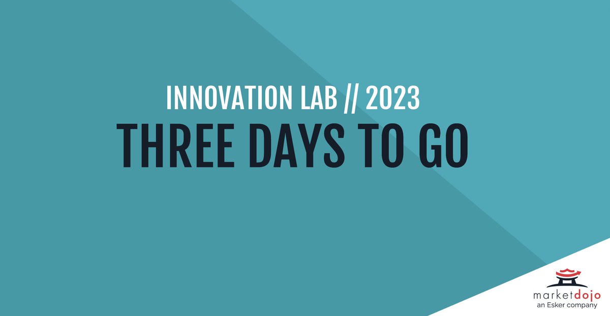marketdojo's tweet photo. Three days to go until Innovation Lab 2023. We look forward to seeing you on Thursday

#Innovationlab2023 https://t.co/JEjUbpdBMc