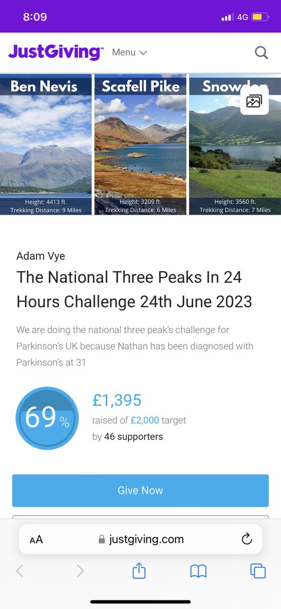 smithypfc's tweet photo. Due to the incredible support by everybody already we smashed our original target , we’ve raised the target and already made a good start towards that next goal , please help and keep sharing and let’s raise as much as we can, it’s all for a good cause @ParkinsonsUK #Parkinsons https://t.co/jgnguMzQ66