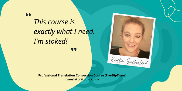 Kirstin Sutherland: 'This course is exactly what I need. I'm stoked!' Check out our courses on the art of #translation and the #CertTrans and #DipTrans exam. Foundation and advanced levels: ibit.ly/qypp #t9n